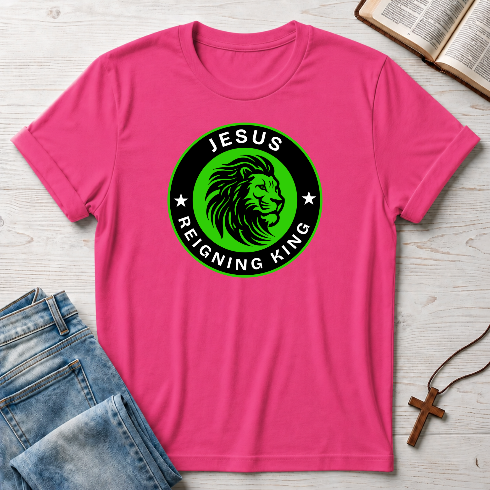 Jesus: Reigning King Lion T-Shirt