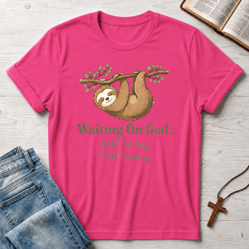 Waiting On God Still Trusting Sloth T-Shirt