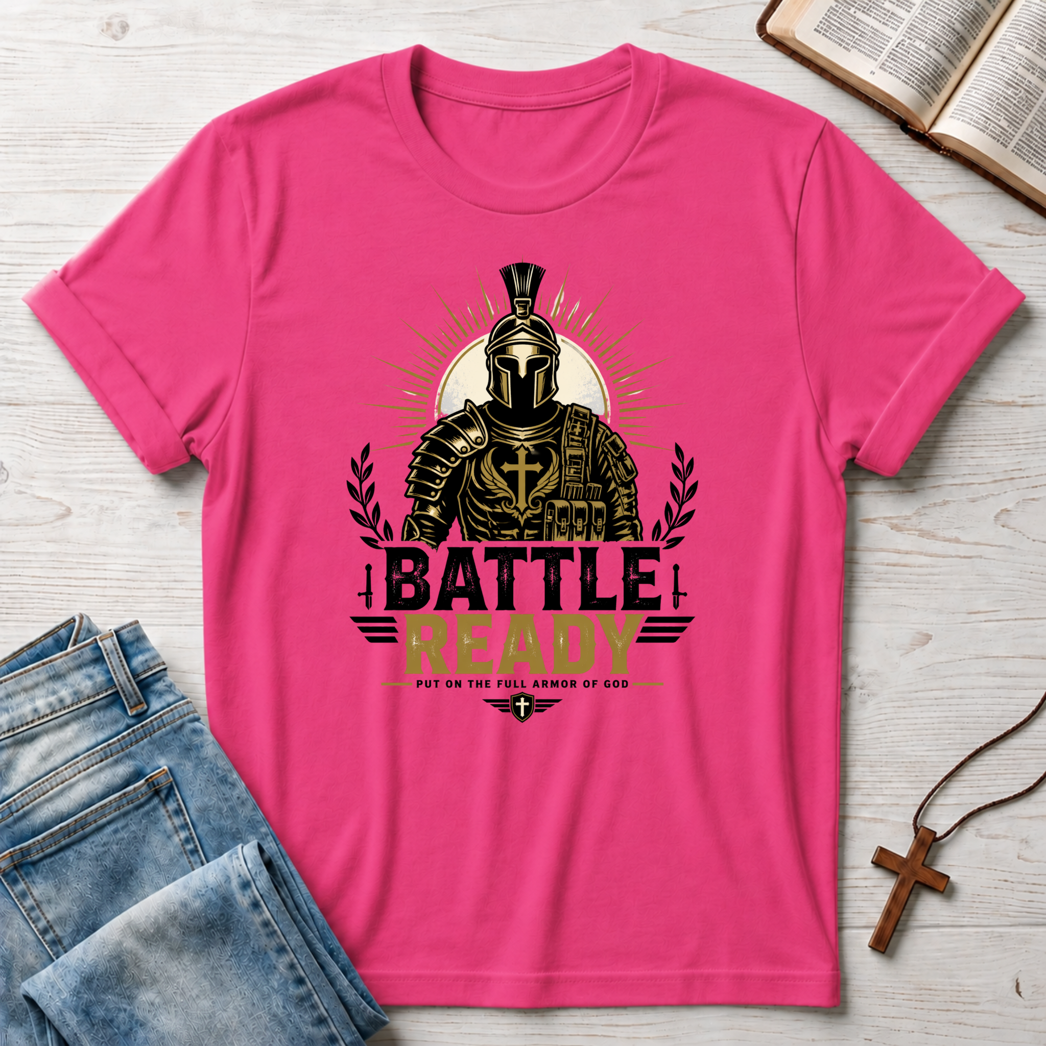 Battle Ready: Put On The Full Armor Of God T-Shirt
