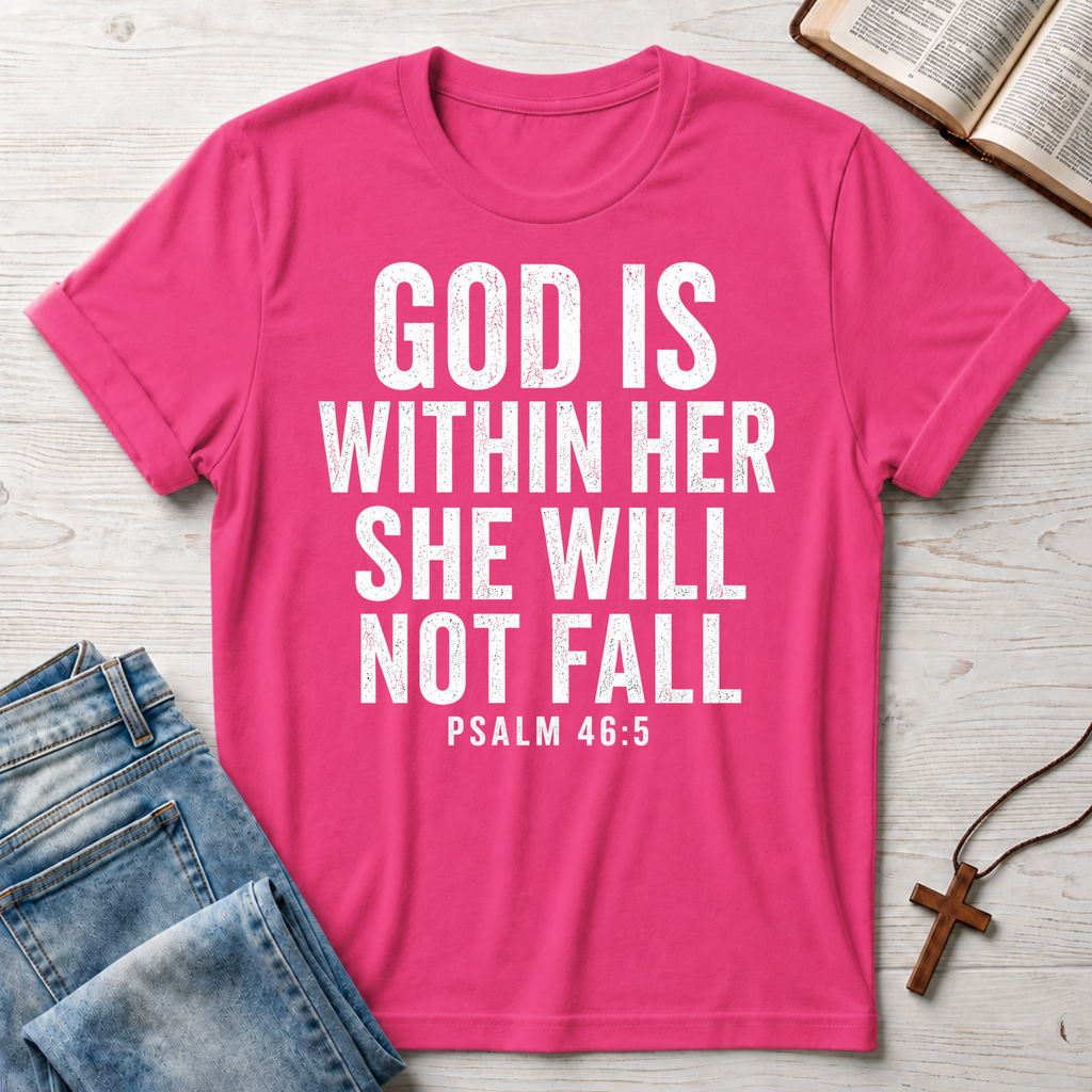God Is Within Her Psalm 46:5 T-Shirt