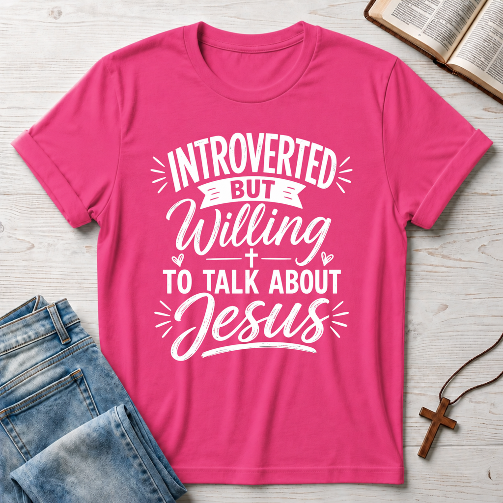 Introverted But Willing To Talk About Jesus 2 T-Shirt