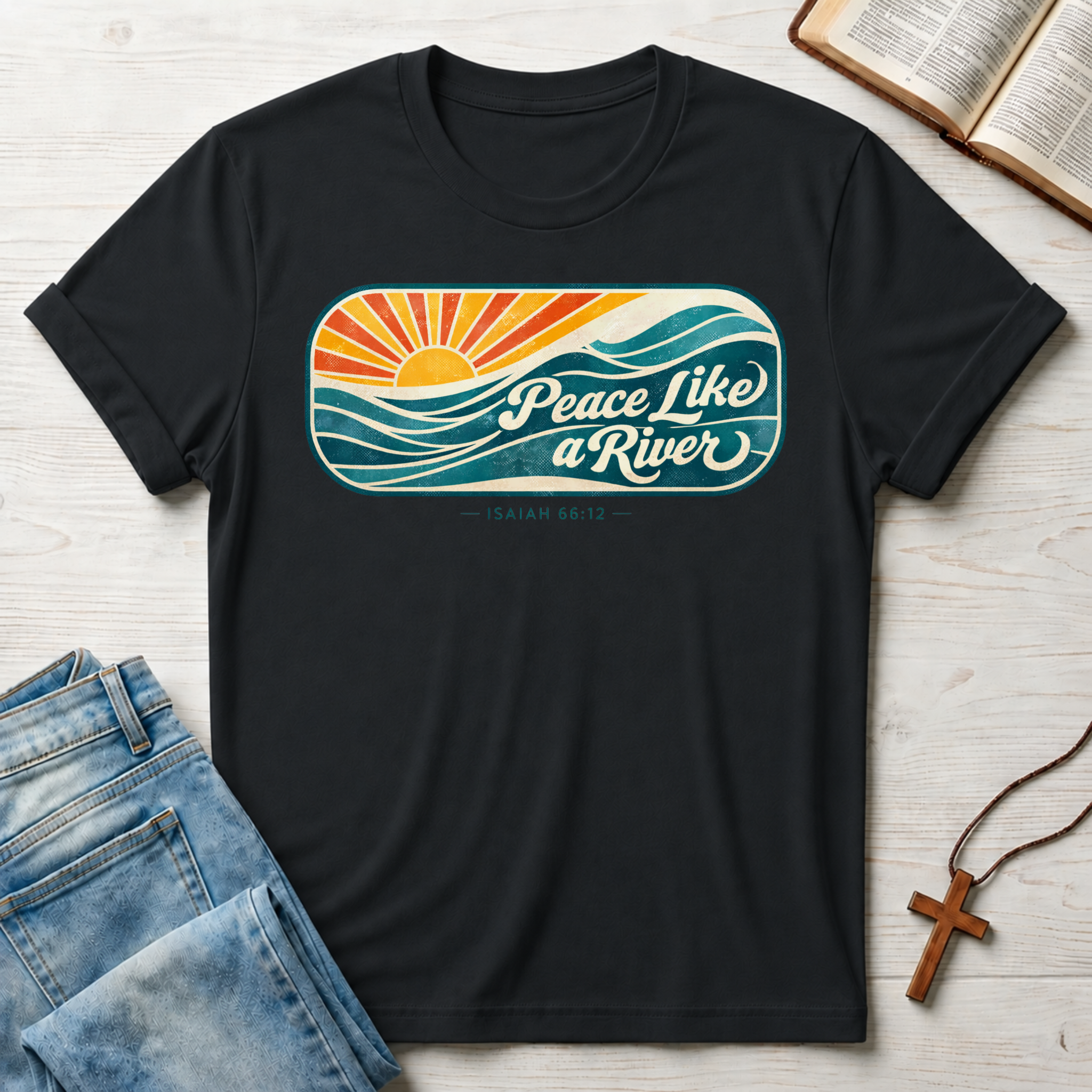 Isaiah 66:12 Peace Like a River T-Shirt