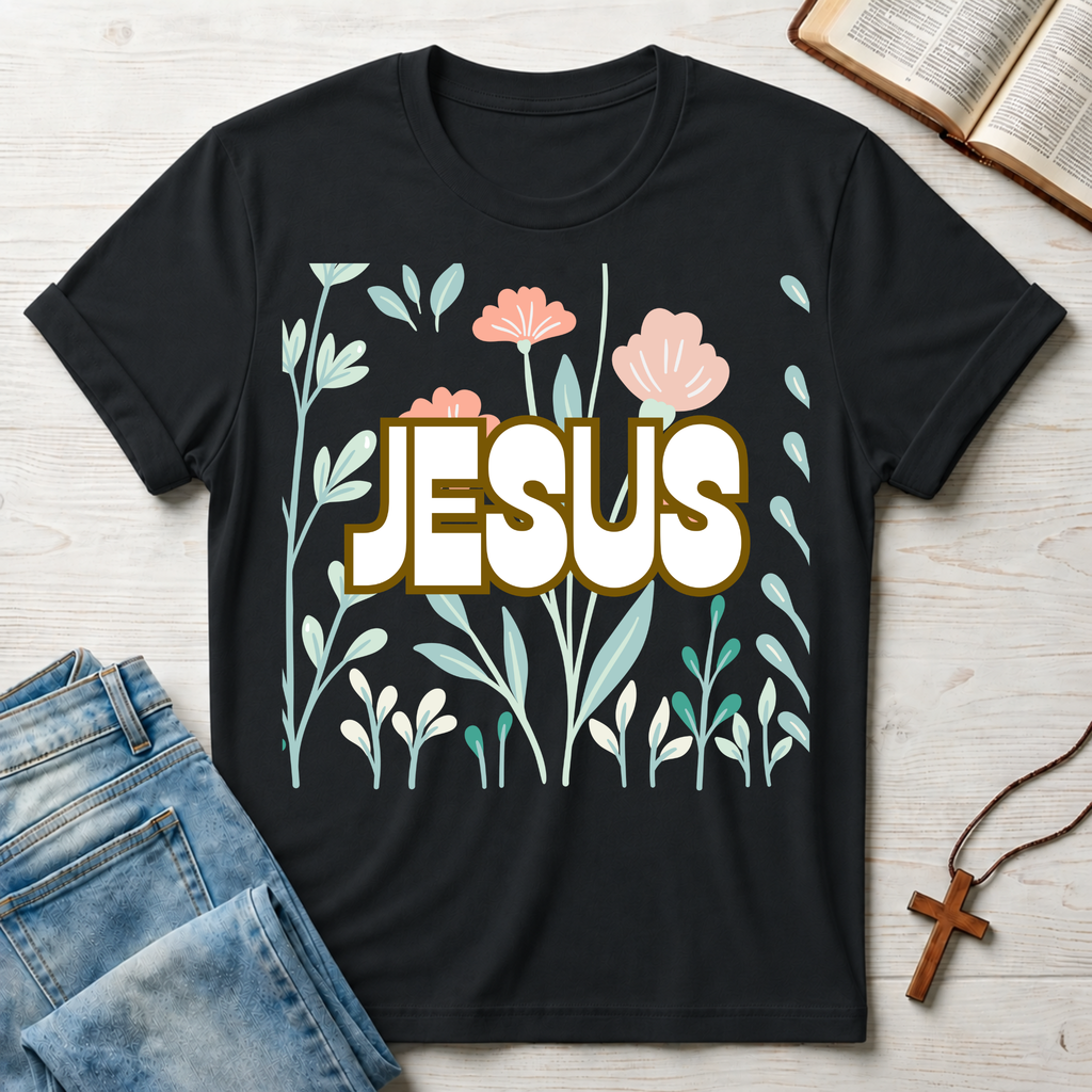 Jesus Flowers T-Shirt