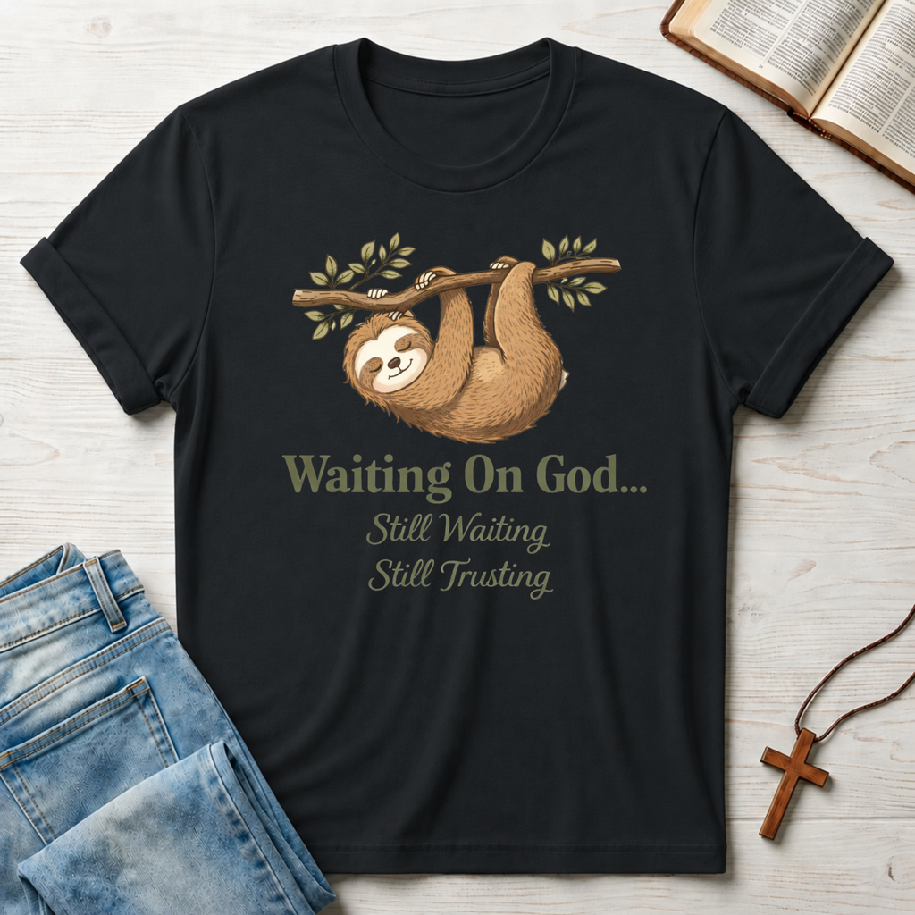 Waiting On God Still Trusting Sloth T-Shirt