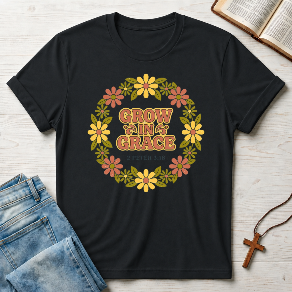 2 Peter 3:18 Grow In Grace T-Shirt