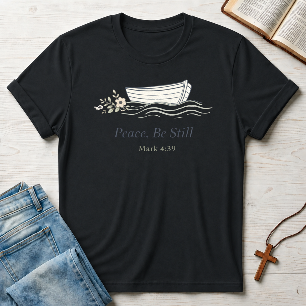 Peace, Be Still Mark 4:39 T-Shirt