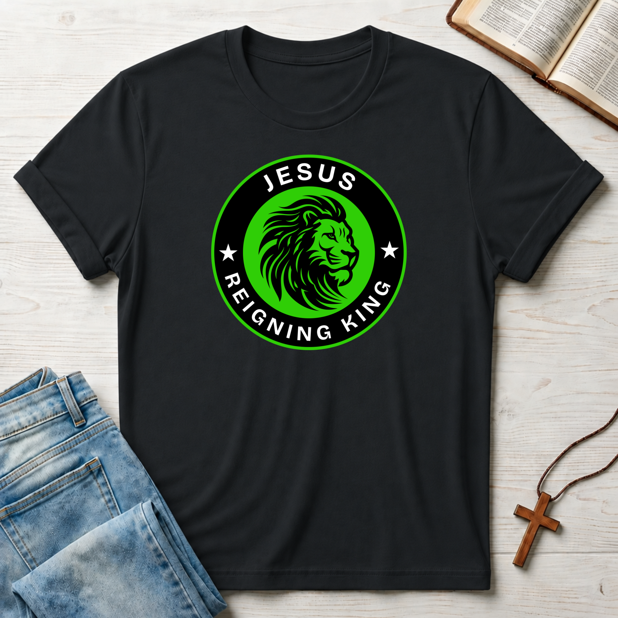 Jesus: Reigning King Lion T-Shirt