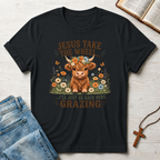 I'll Just Be Back Here Grazing Highland Cow Humor T-Shirt