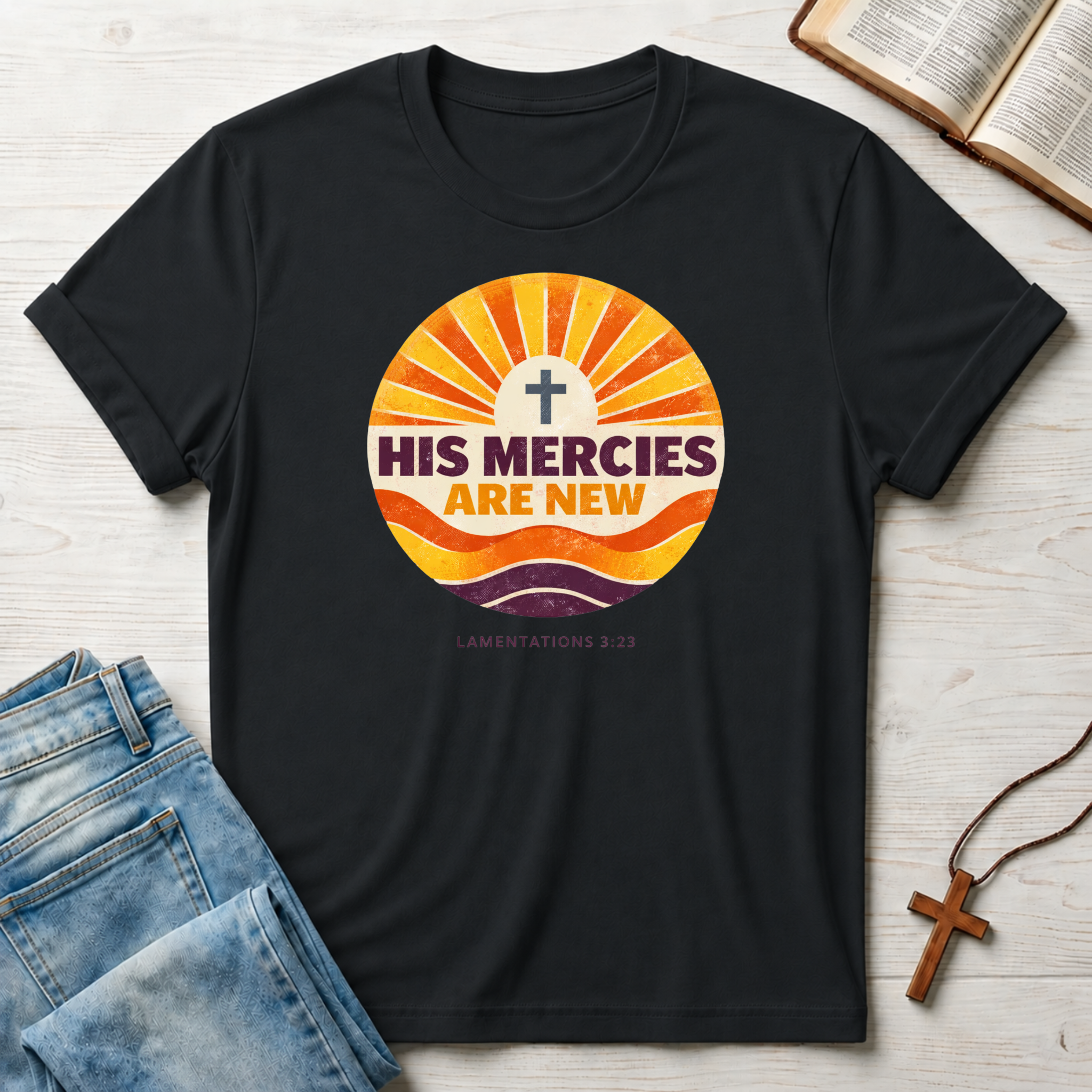 His Mercies Are New Cross T-Shirt