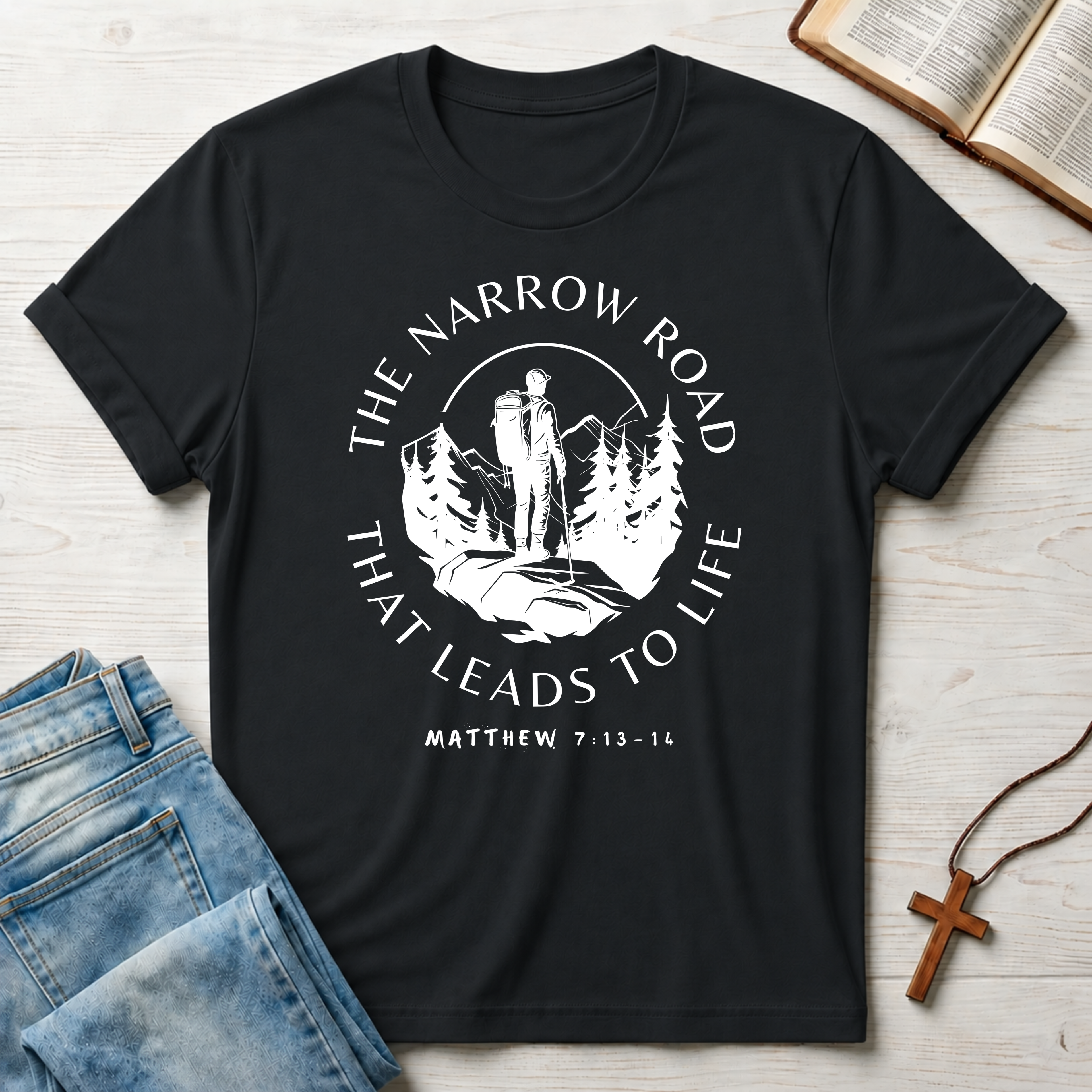 Narrow Road That Leads To Life T-Shirt