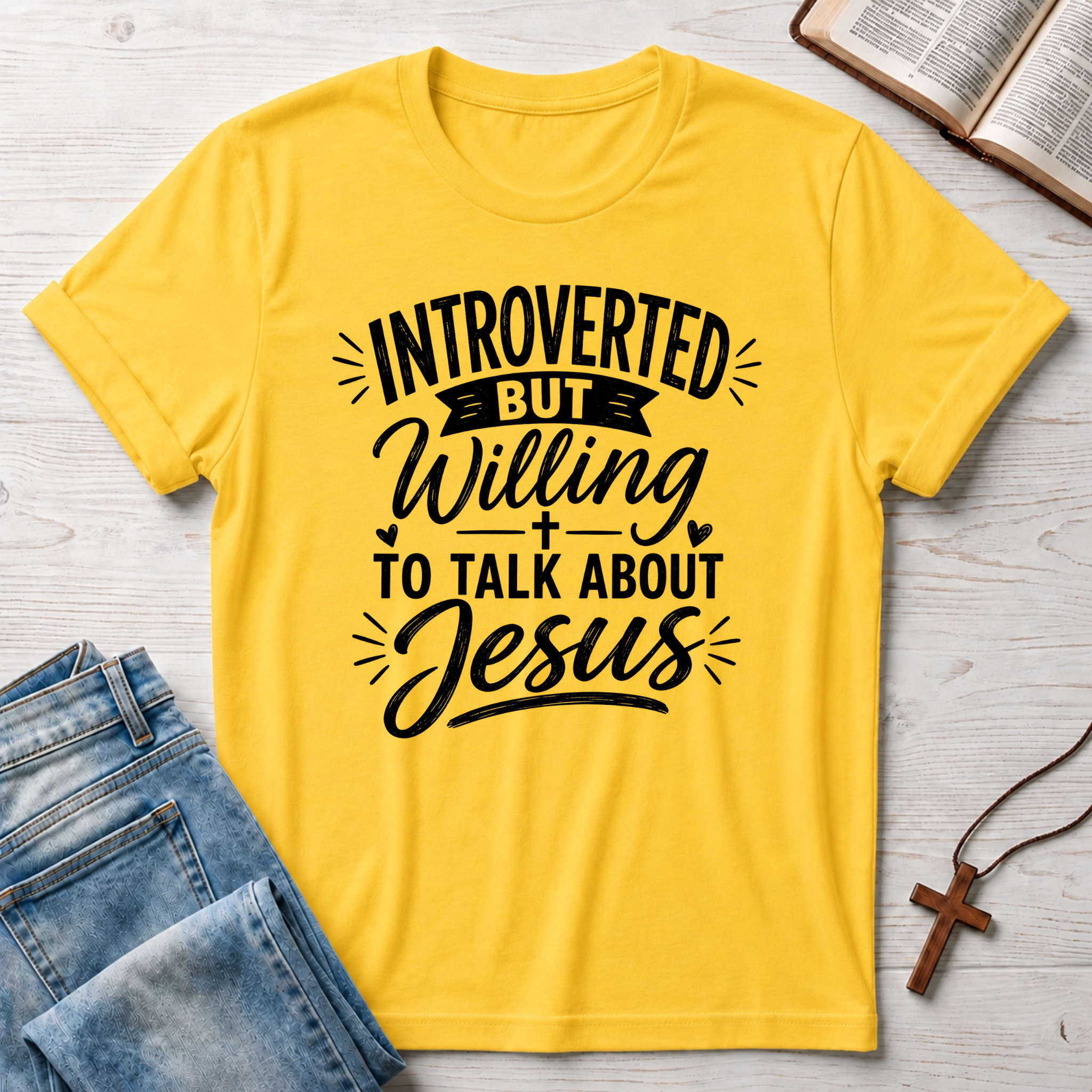 Introverted But Willing To Talk About Jesus 2 T-Shirt