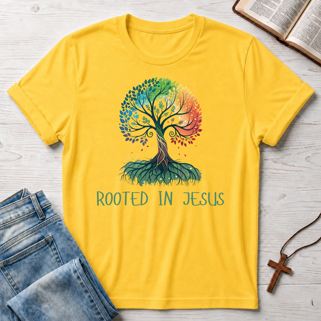 Rooted in Jesus Tree T-Shirt