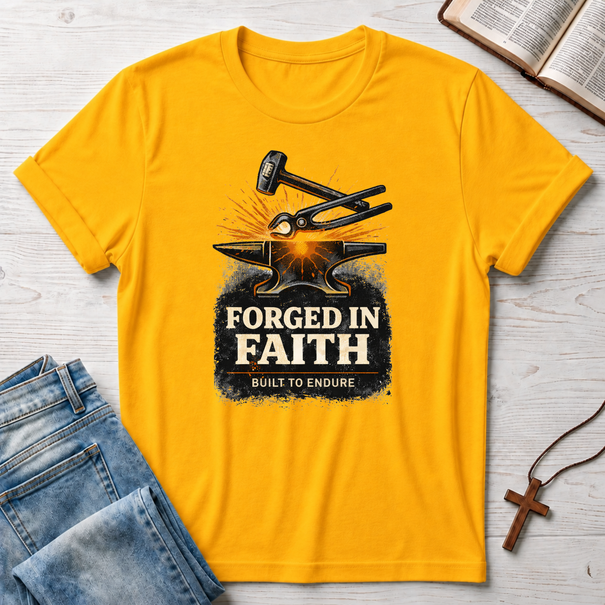 Forged In Faith: Built To Endure T-Shirt