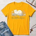 Floral Be Still & Know Cat T-Shirt