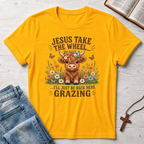 I'll Just Be Back Here Grazing Highland Cow Humor T-Shirt