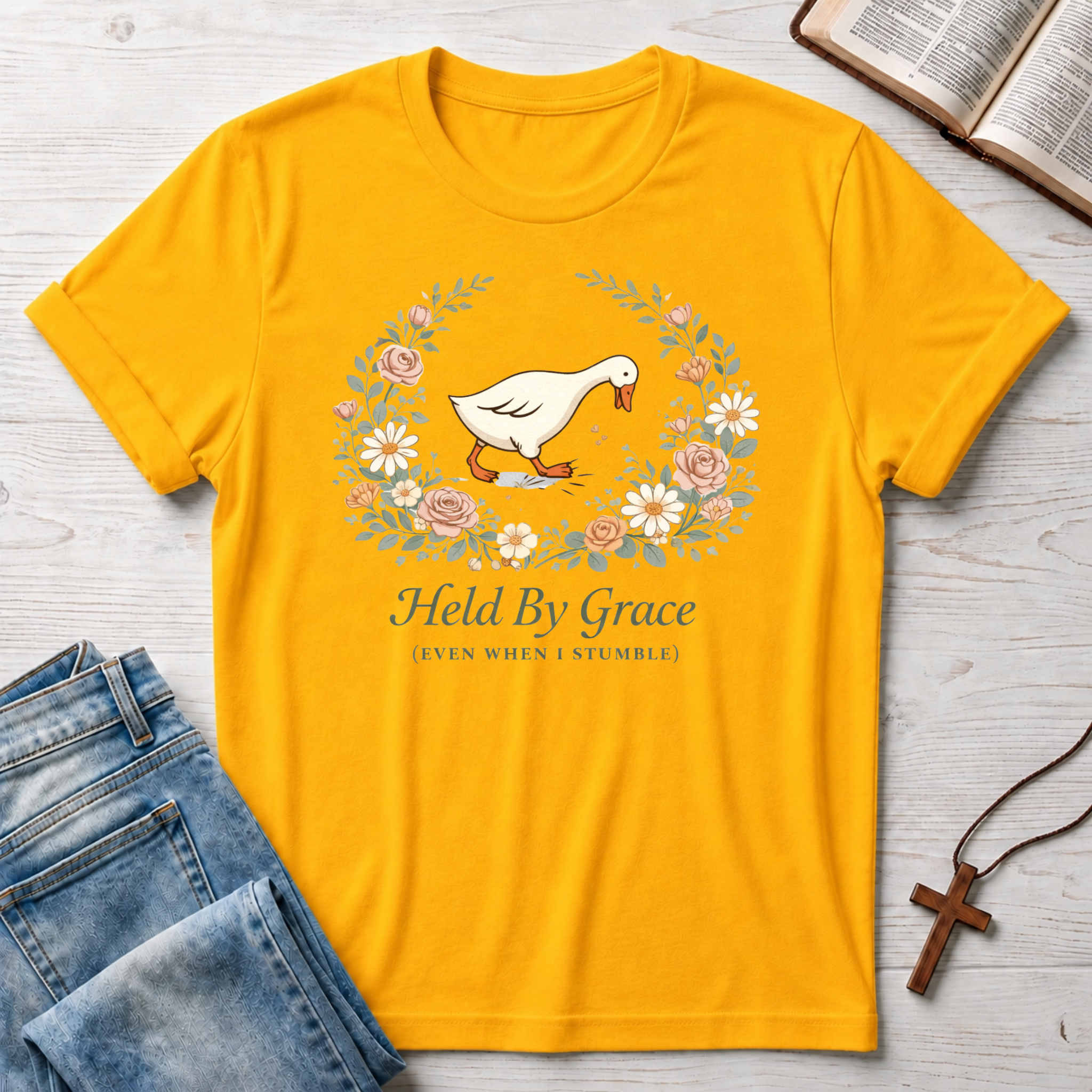Held By Grace Duck T-Shirt