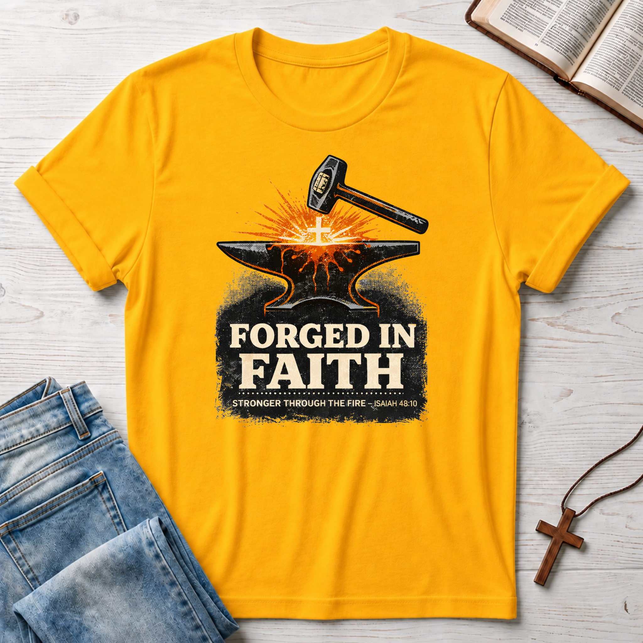 Forged In Faith Hammer T-Shirt