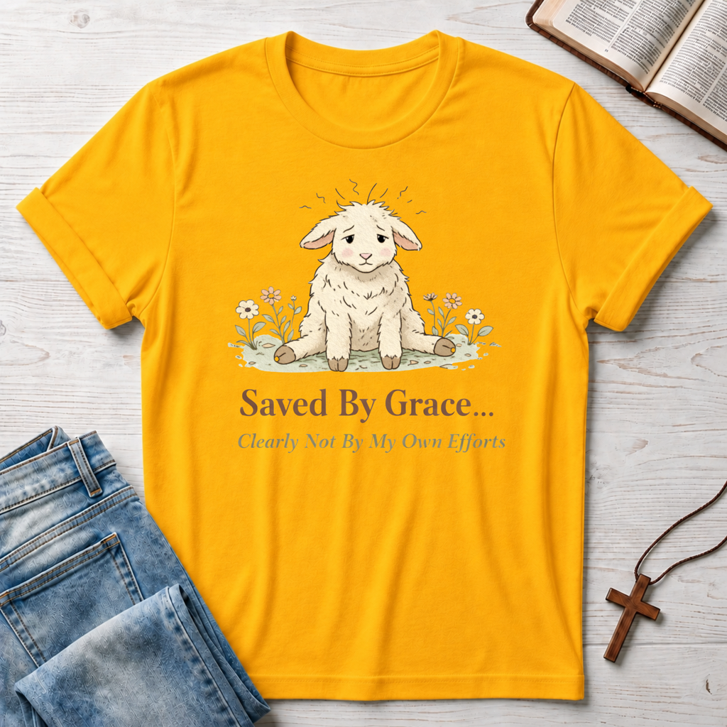 Saved By Grace Weary Lamb T-Shirt