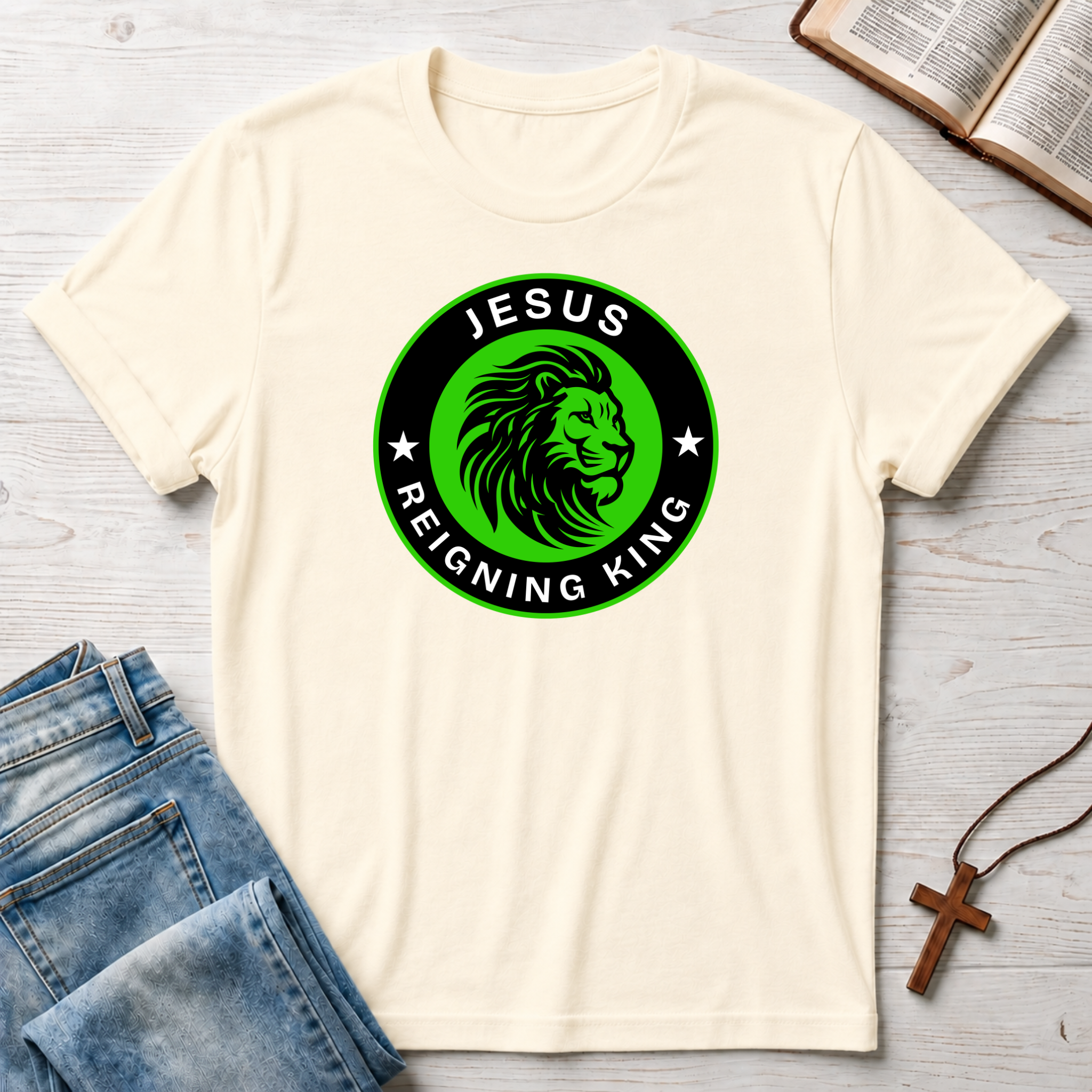 Jesus: Reigning King Lion T-Shirt