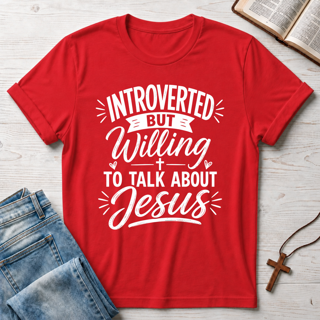 Introverted But Willing To Talk About Jesus 2 T-Shirt