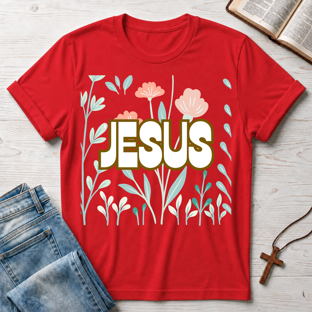 Jesus Flowers T-Shirt