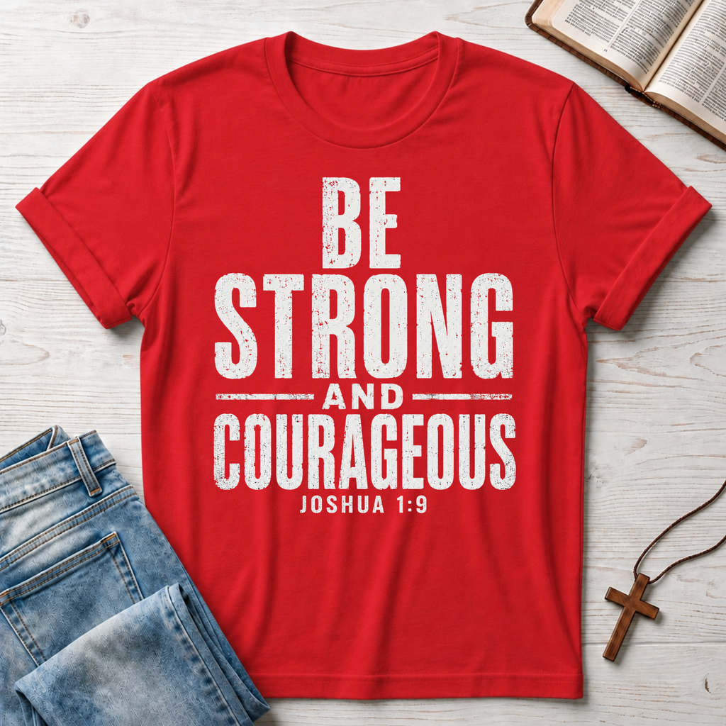 Be Strong and Courageous Joshua 1:9 T-Shirt
