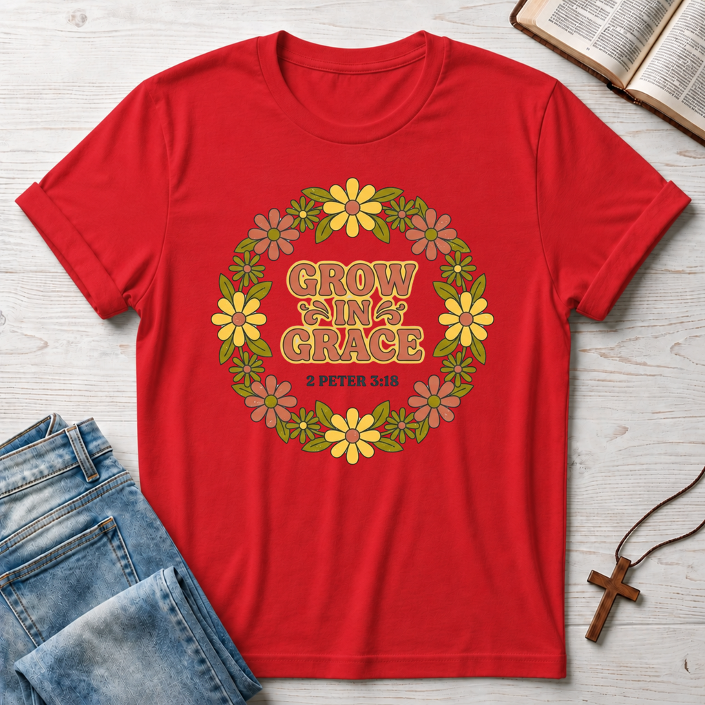 2 Peter 3:18 Grow In Grace T-Shirt
