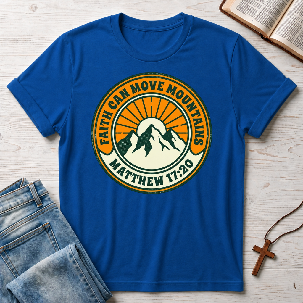 Matthew 17:20 Faith Can Move Mountains T-Shirt