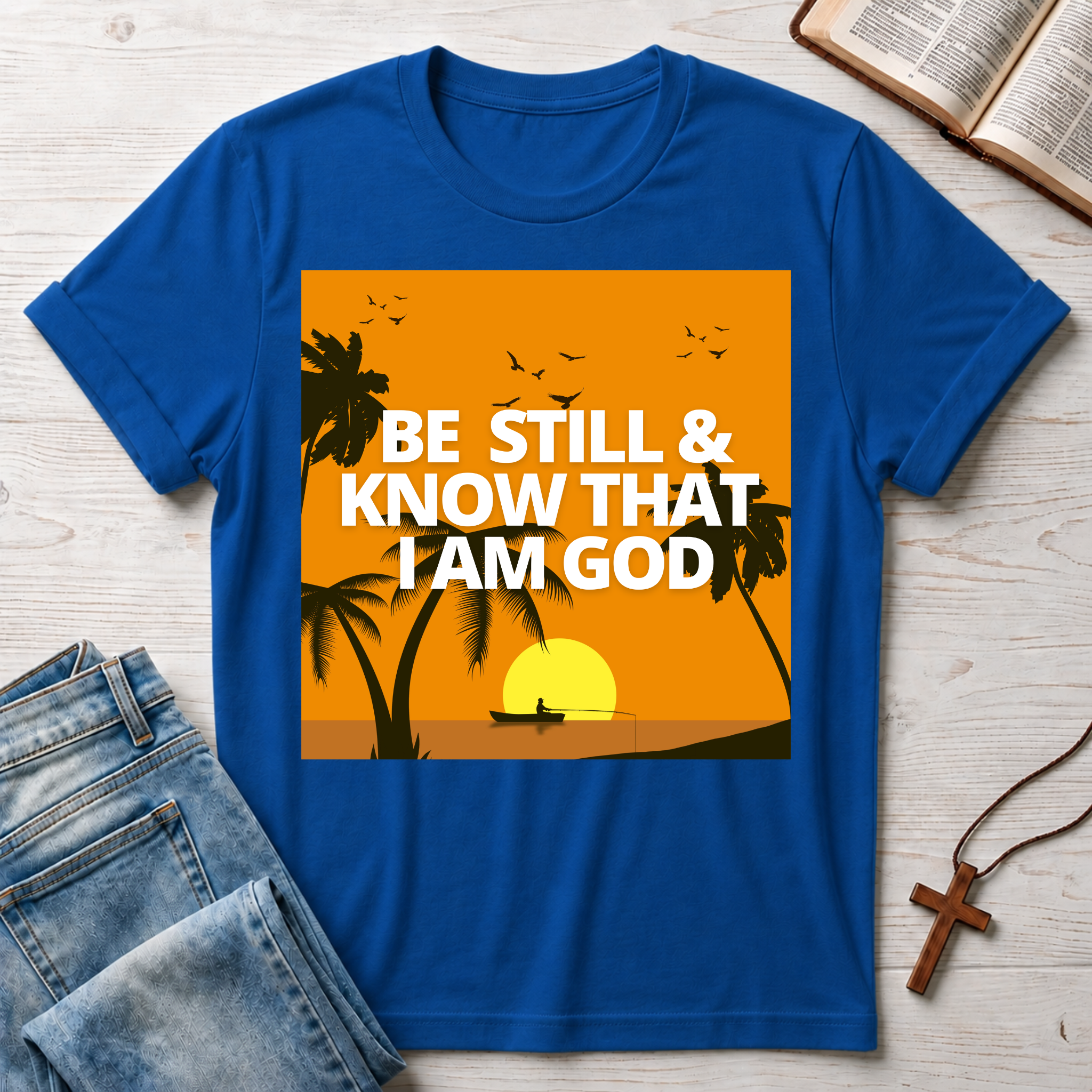 Be Still & Know That I Am God Palm Trees T-Shirt