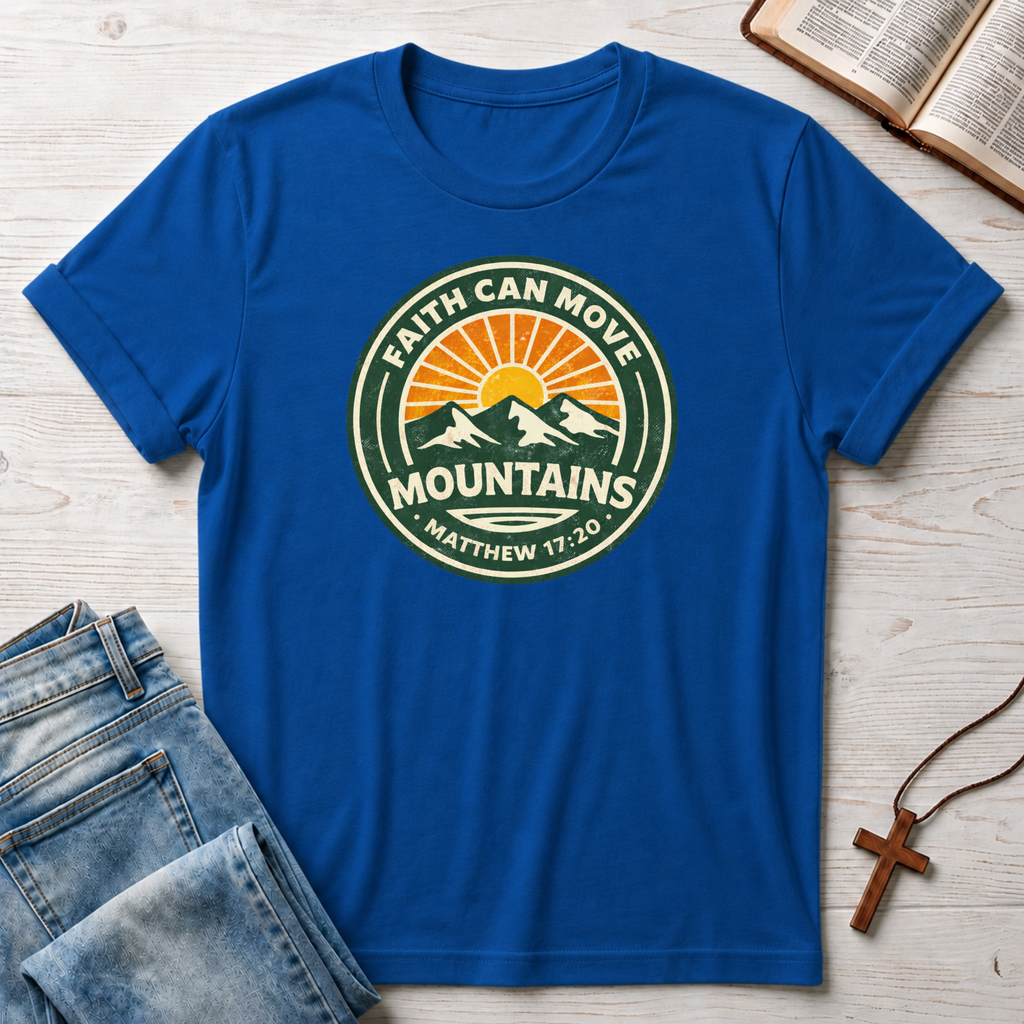 Faith Can Move Mountains: Matthew 17:20 T-Shirt