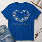 His Timing Is Perfect Heart Floral T-Shirt