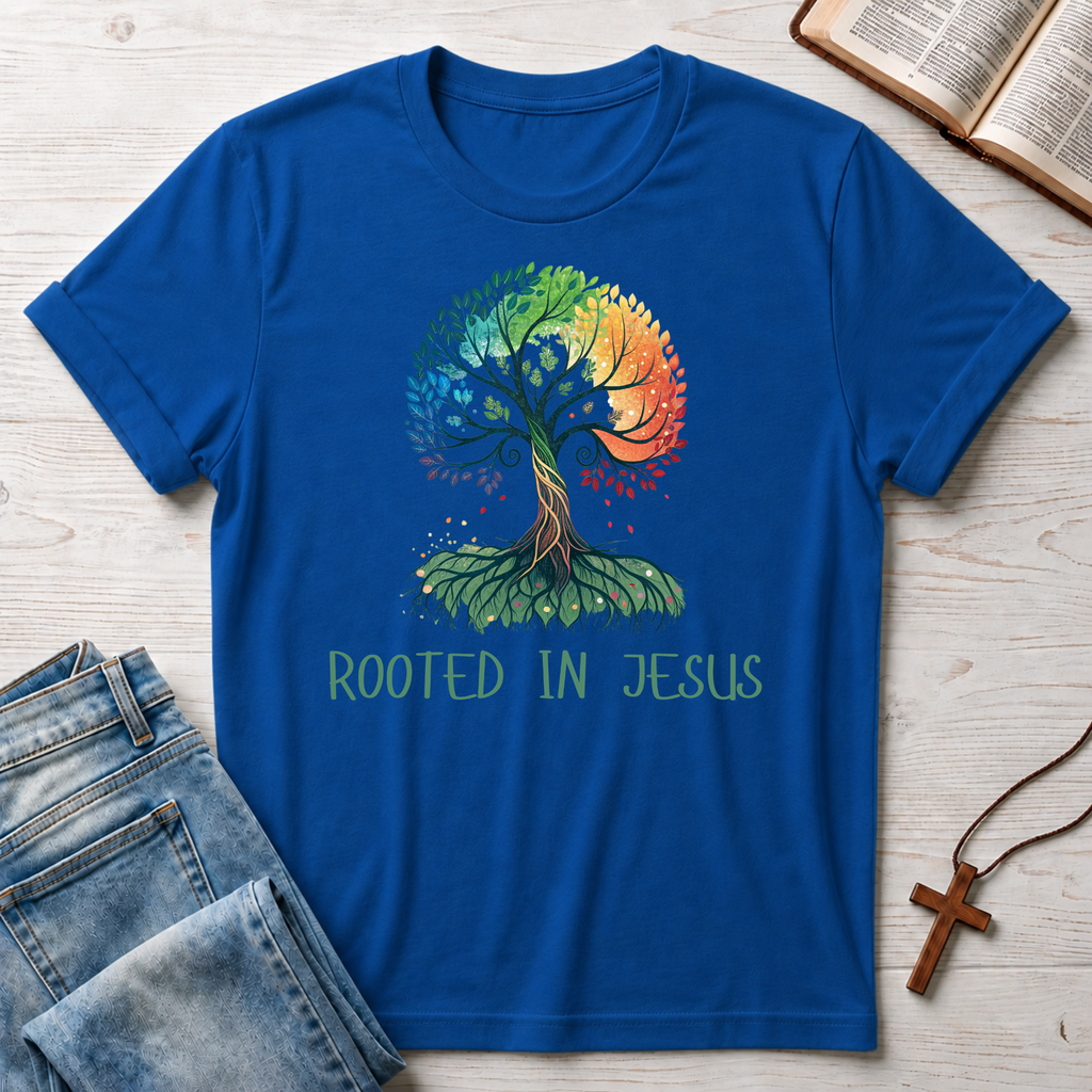 Rooted in Jesus Tree T-Shirt