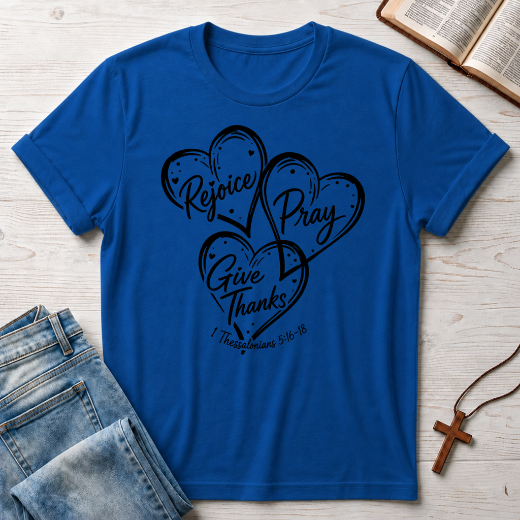 Hearts Rejoice Pray Give Thanks T-Shirt
