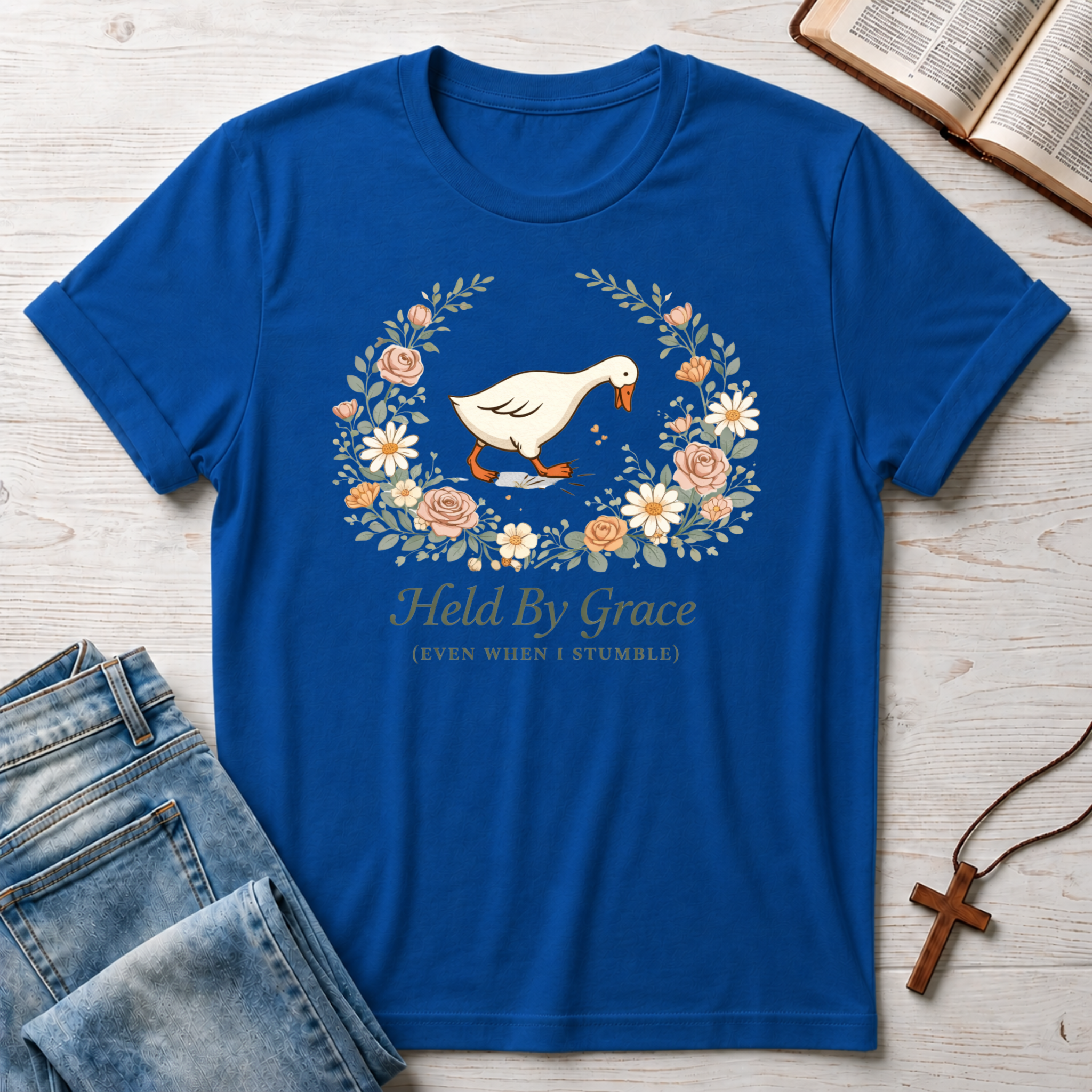 Held By Grace Duck T-Shirt