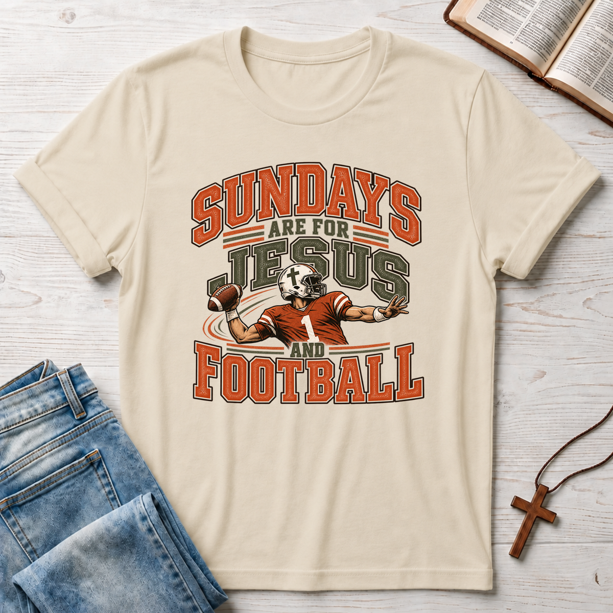 Jesus & Football 2 T-Shirt