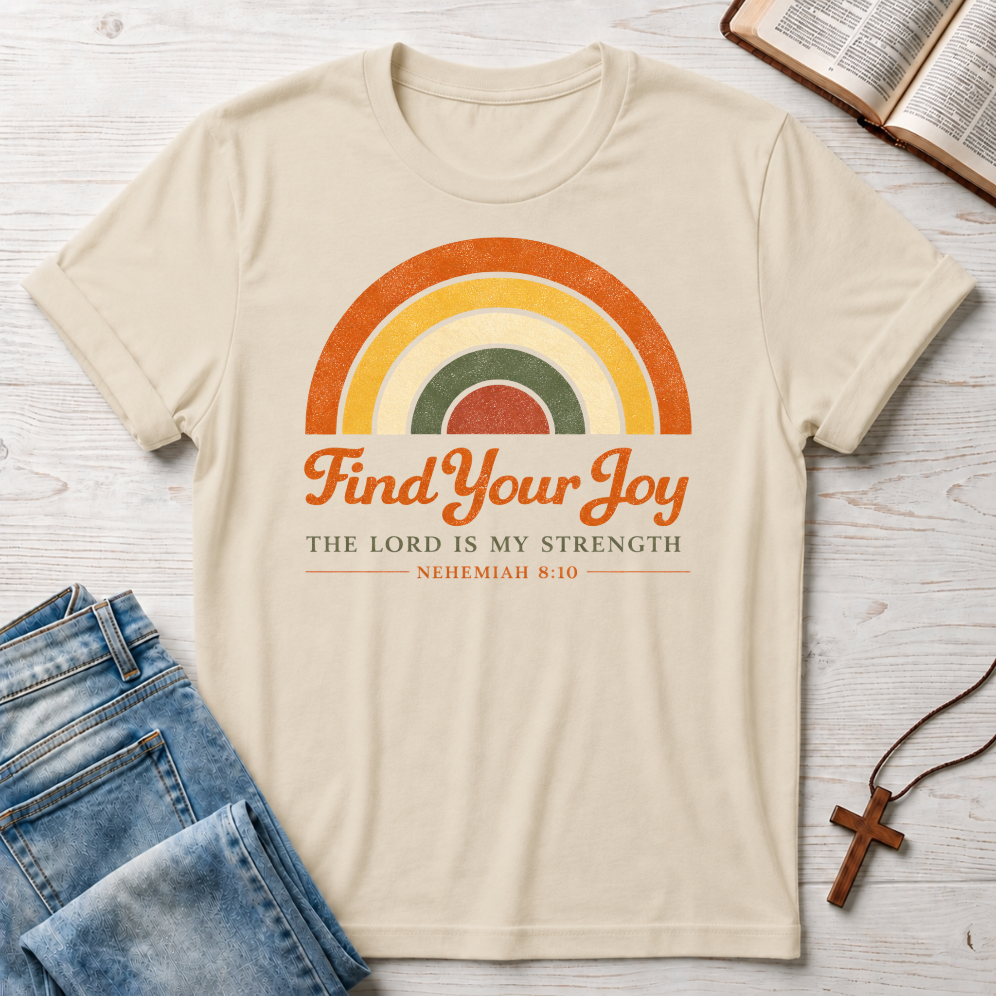 Find Your Joy: Nehemiah 8:10 T-Shirt