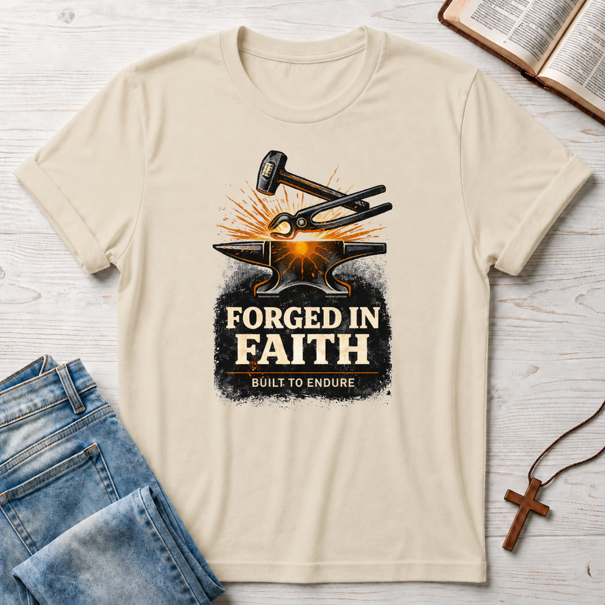 Forged In Faith: Built To Endure T-Shirt