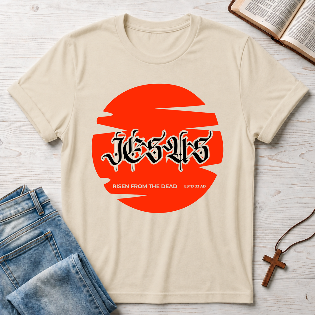 Jesus: Risen From The Dead Red Moon T-Shirt