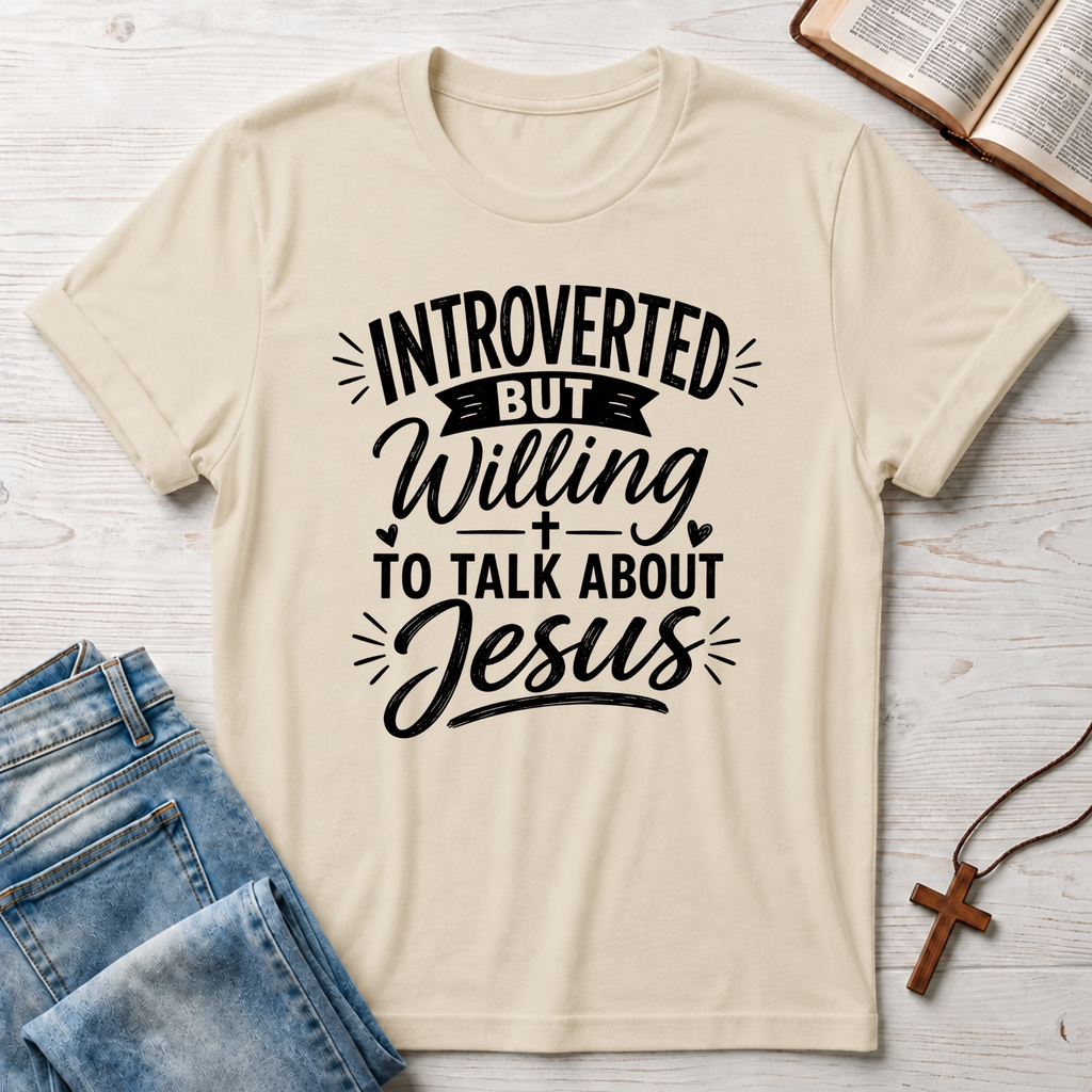 Introverted But Willing To Talk About Jesus 2 T-Shirt