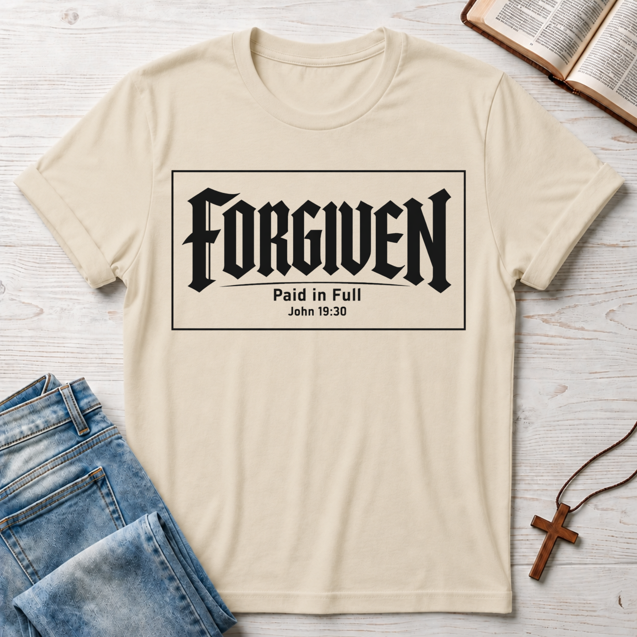 Forgiven Paid In Full: John 19:30 T-Shirt