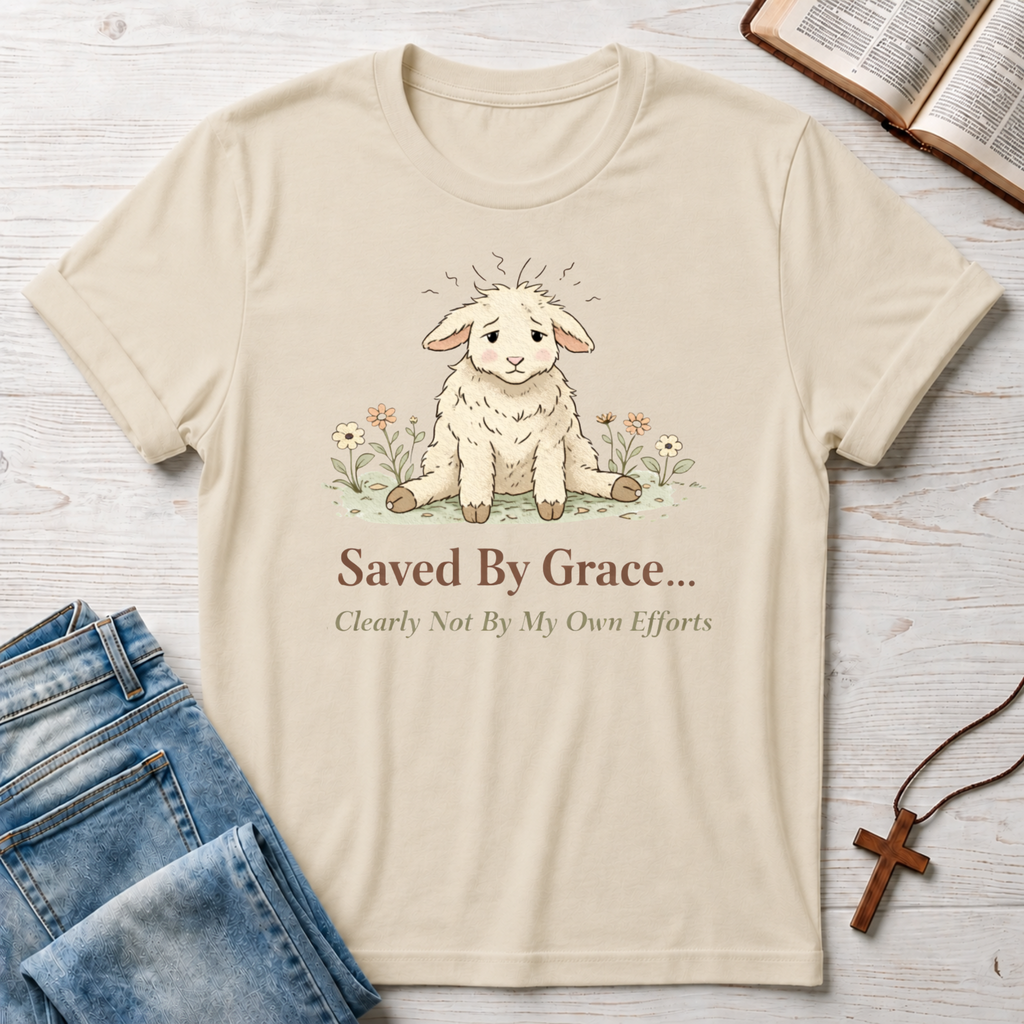 Saved By Grace Weary Lamb T-Shirt