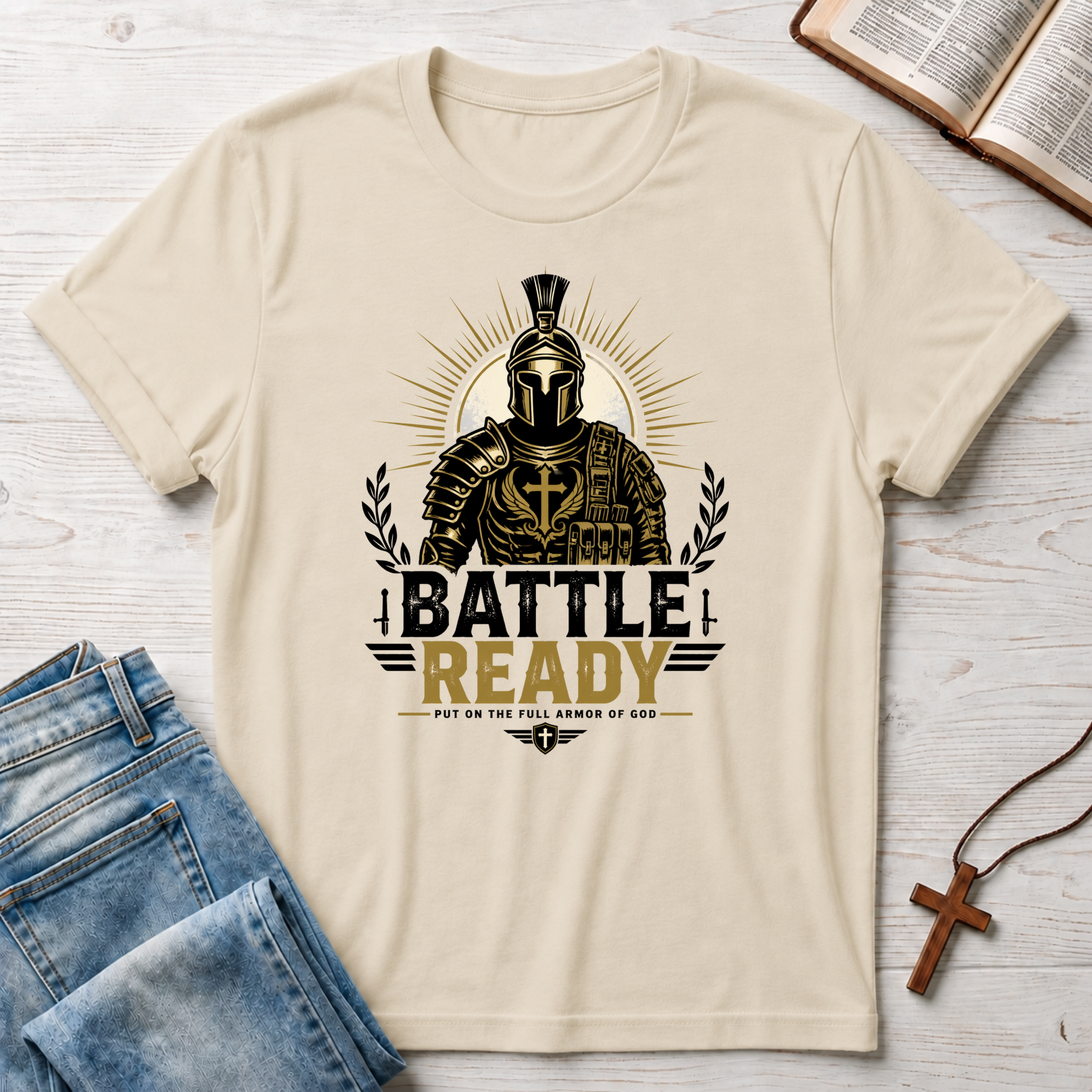 Battle Ready: Put On The Full Armor Of God T-Shirt