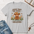 I'll Just Be Back Here Grazing Highland Cow Humor T-Shirt