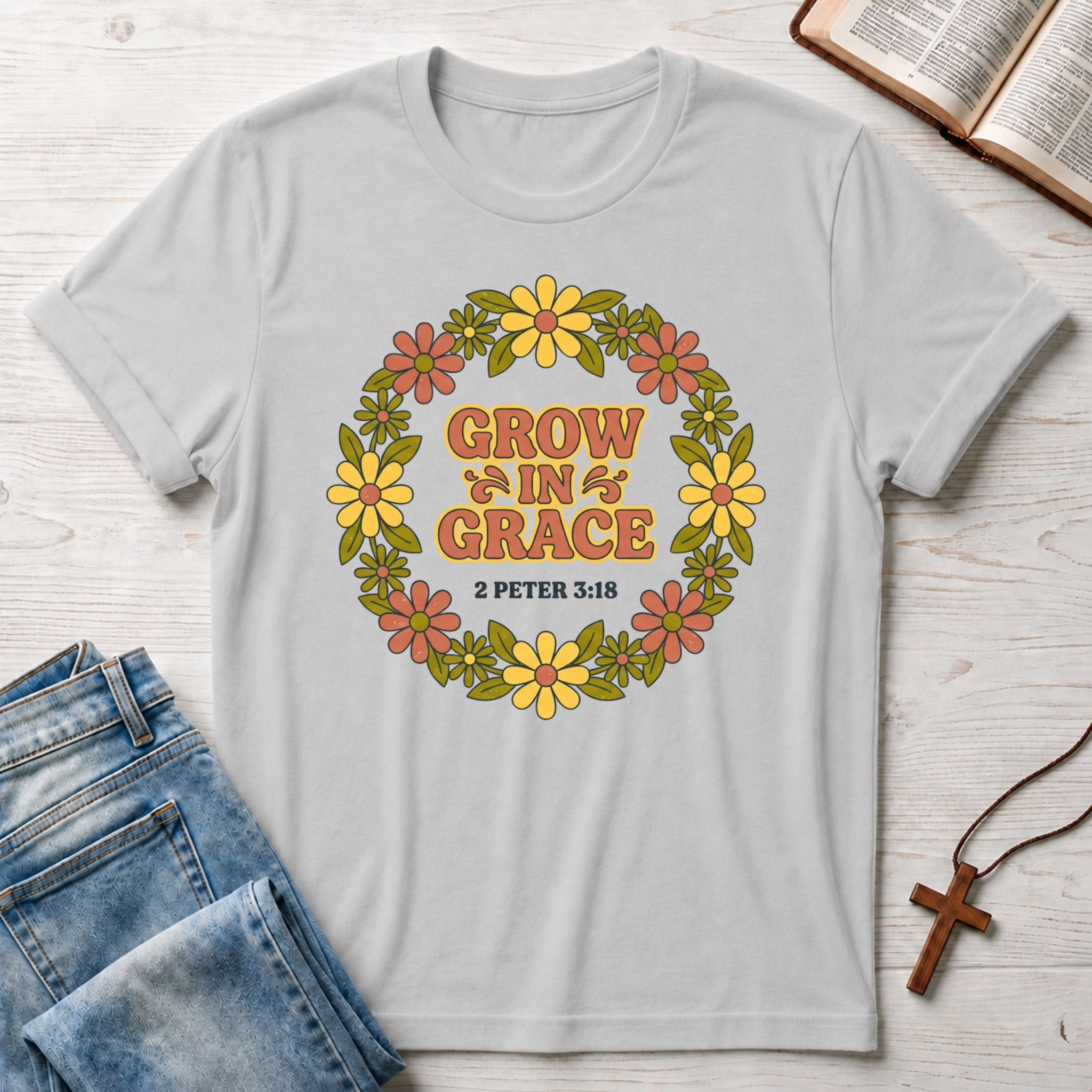2 Peter 3:18 Grow In Grace T-Shirt