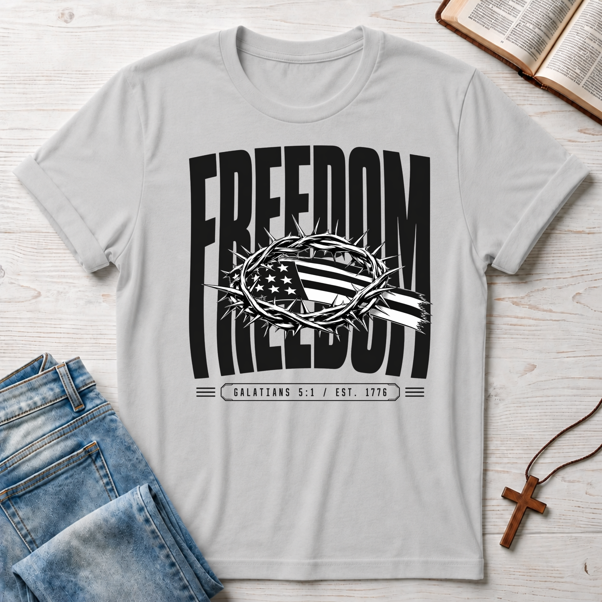 Crown Flag Freedom T-Shirt