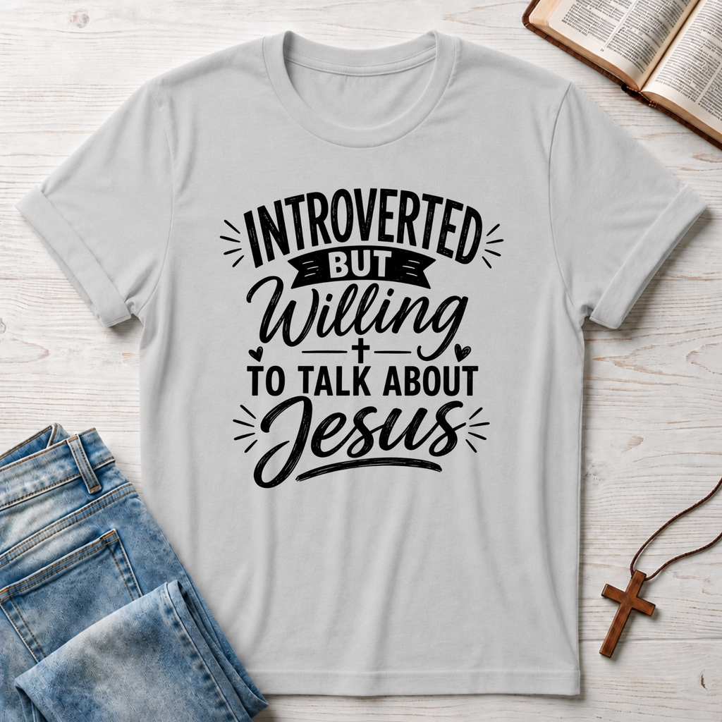 Introverted But Willing To Talk About Jesus 2 T-Shirt