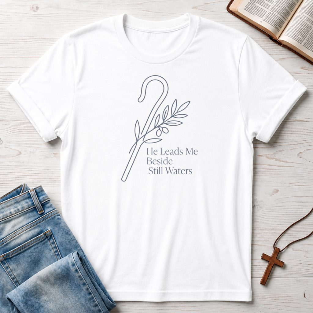 He Leads Me Beside Still Waters T-Shirt