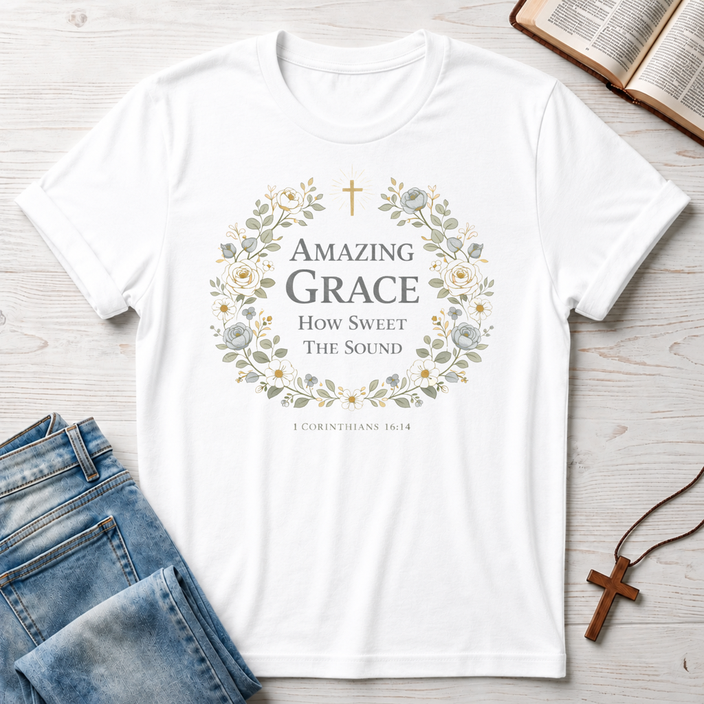Amazing Grace: 1 Corinthians 16:14 T-Shirt