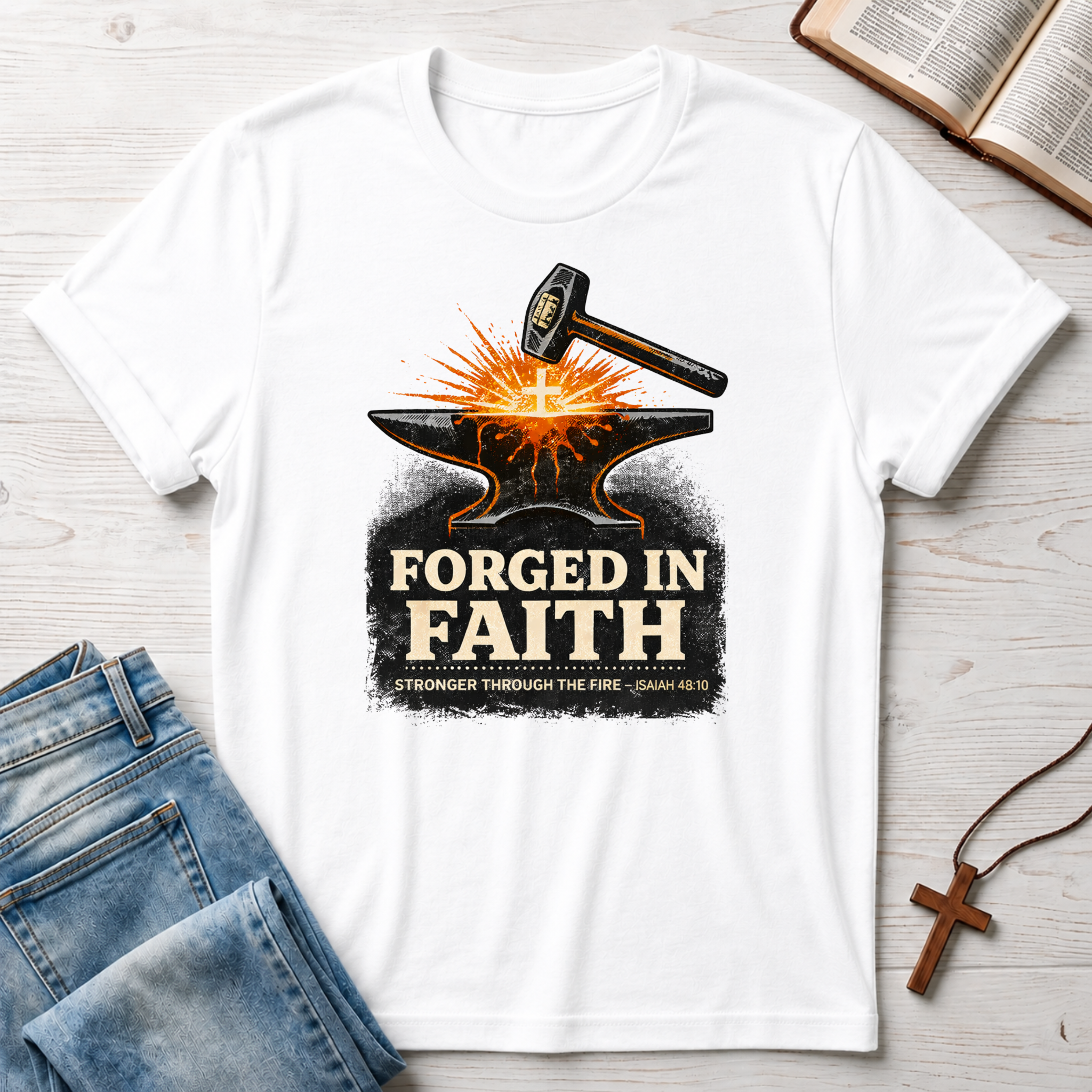 Forged In Faith Hammer T-Shirt
