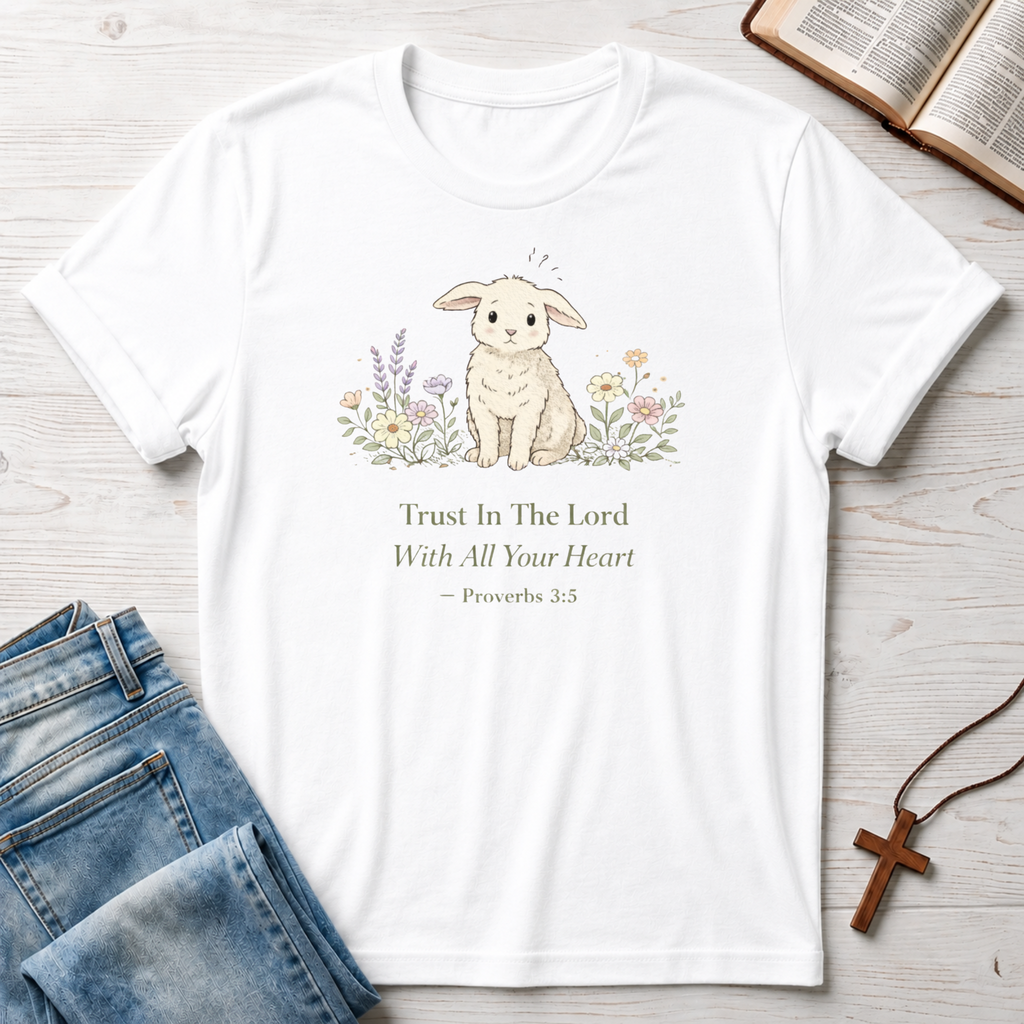 Trust In The Lord With All Your Heart Bunny T-Shirt